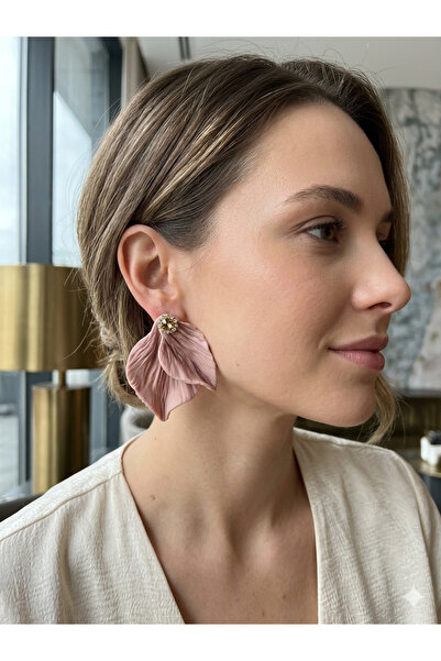 Lu Atelier Füsun Nude Flower Earrings – Handmade Polymer Clay, Stylish Design...