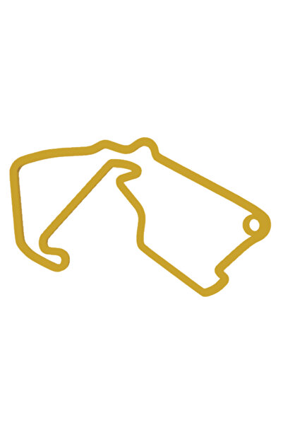 OEM Μπρελόκ, "FORMULA 1 SILVERSTONE", 31X50 mm χρυσό