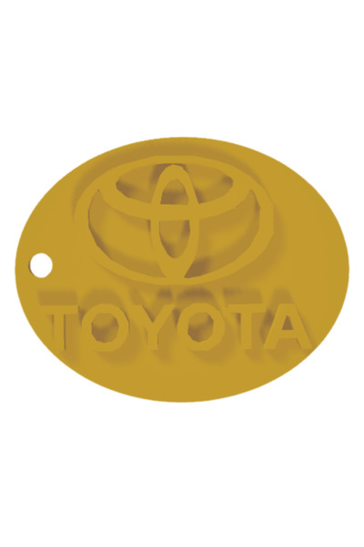 OEM Μπρελόκ, "Toyota", 40x 50 χιλ. χρυσό