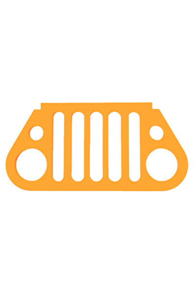 OEM Keychain, "jeep", 30x 60 mm orange