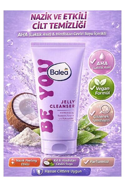 BALEA Be You Yüz Temizleme Jeli 150 ml – AHA , Vegan, Gözenek Temizleyici, Pa...