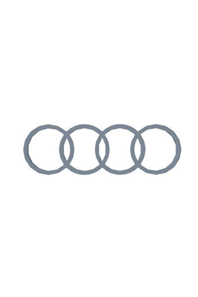 OEM Breloc chei, "AUDI", 28 X 80 mm argintiu