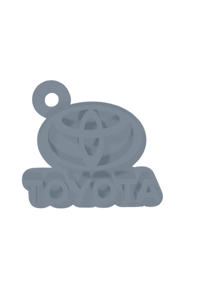 OEM Breloc chei, "TOYOTA", 39X 42 mm argintiu