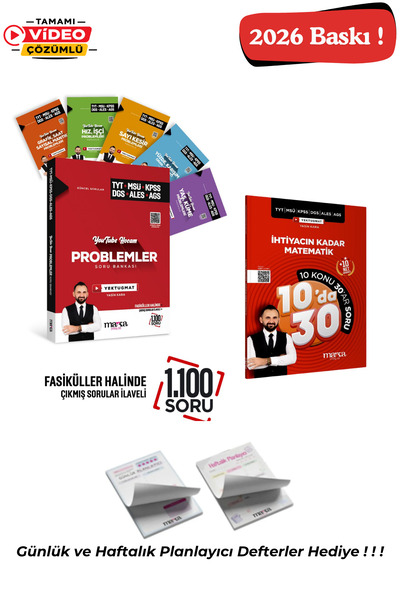 Marka Yayınları TYT MSÜ KPSS DGS ALES AGS Problemler Soru Bankası ve İhtiyacı...