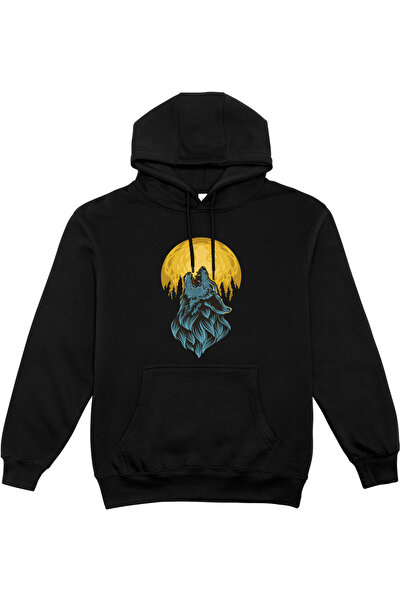 HoinarClothing Unisex 80% Cotton with wolf and moon