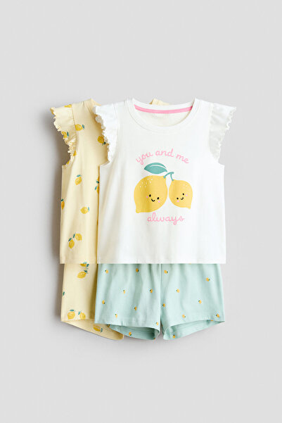 H&M 2'li Volan Kollu Pijama Takımı