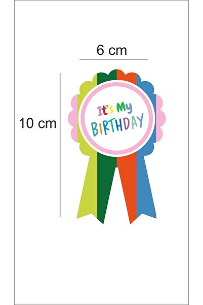 Sinek Kupası Tasarım Colorful Party Concept Birthday Boy Lapel Badge Thick Ca...