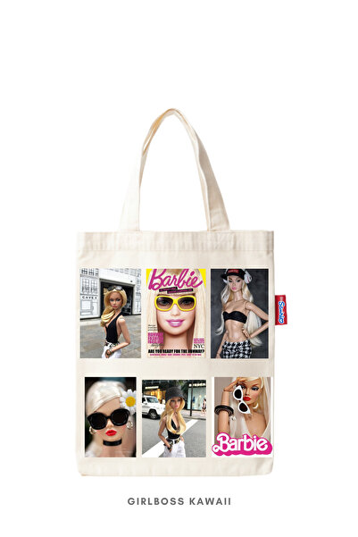 Girlboss Kawaii B Girl Mini Tote Bag/Tablet/Book/Mini Cloth Shopping Bag Bag Si
