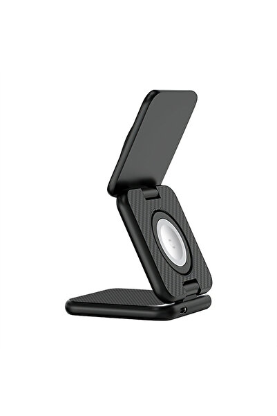 WIWU Wi-W035 Kevlar 3 in 1 Wireless Charger - Black