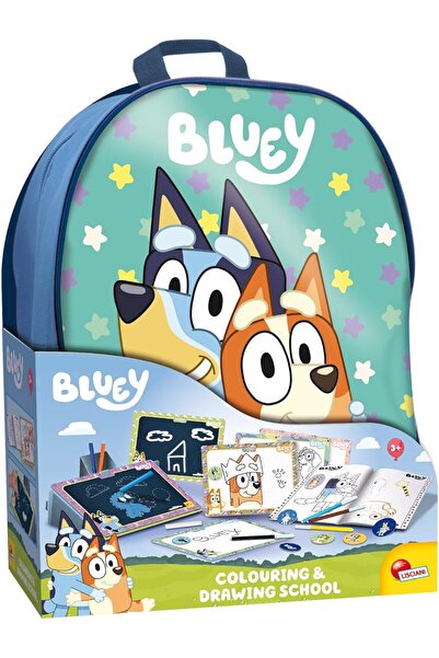bluey Lisciani Colouring And Drawing School Backpack