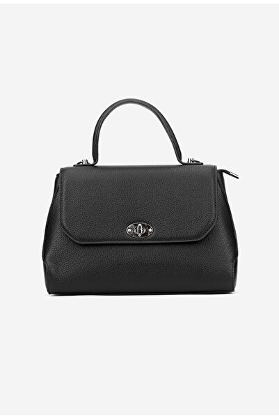 Dasha Black textured Leather women's purse