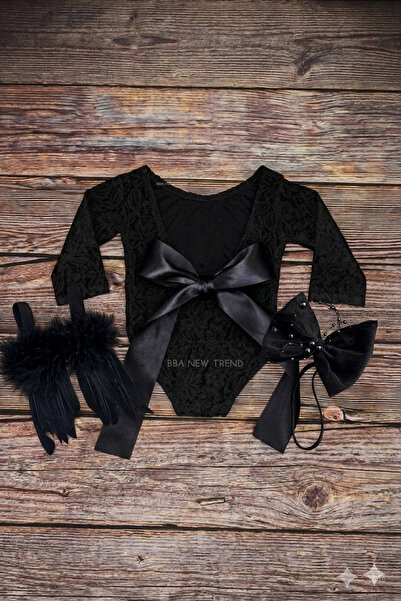 bba new trend 3-Piece Newborn Baby Bodysuit Baby Photography, Photo Shoot Lac...