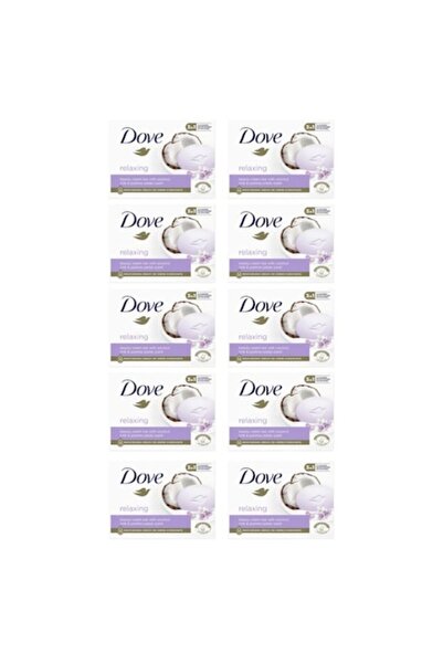 Dove Relaxing Cream Soap Set, Coconut Milk and Jasmine, 10 Pieces x 90 g