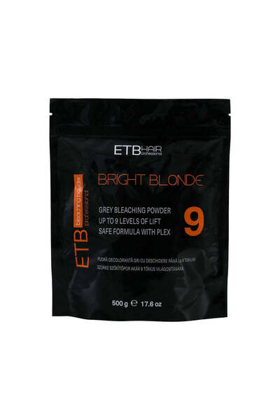 ETB HAIR Decolorant pudră profesional blond strălucitor gri, 9 tonuri