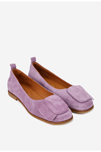 Dasha Women's purple Leather Ballet Flats