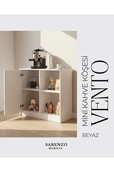 Sarenzo Vento Mini Kahve Köşesi (Beyaz)