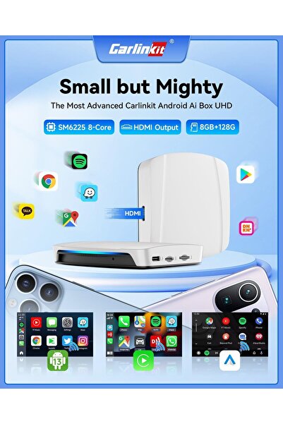 carlinkit جهاز Android Ai Box UHD، وضع سينمائي مدمج عبر منفذ HDMI، بث الفيديو...