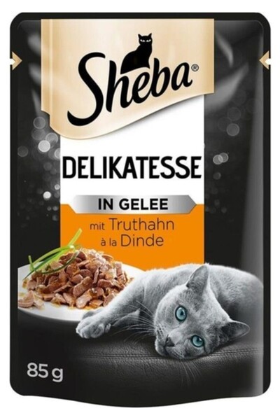 SHEBA Pouch Hindili Yetişkin Kedi Konservesi 85 gr x 24