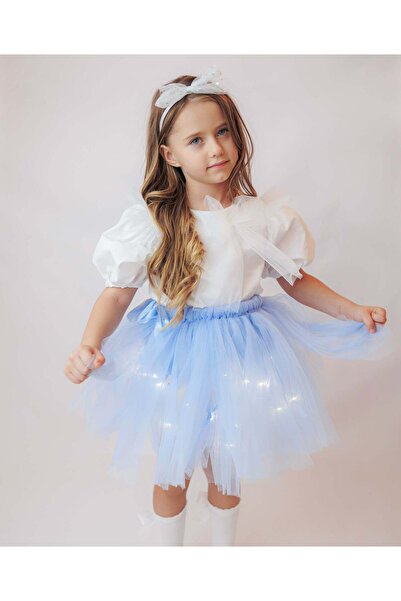 fustite cu luminite Little Skirt with Lights, Blue - 3-5 years (98-116 cm)