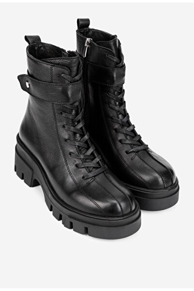 Dasha NUR women's black boots made of genuine Leather