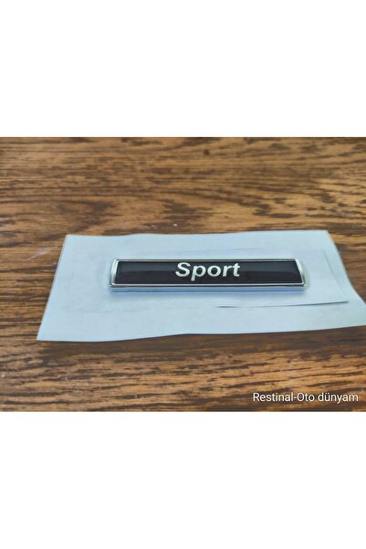 restinal Sport Yazı 3D Kalın Arma Logo Yapıştırma Sticker Oto Çamurluk Kapı B...