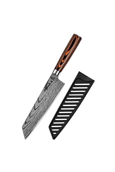 hocho Professional knife Jp KIRITSUKE, Japanese carbonized steel HRC 60 laser...