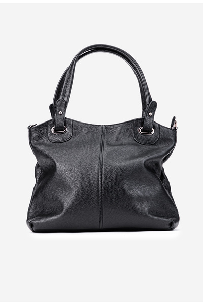 Dasha Women's bag made of black textured natural Leather