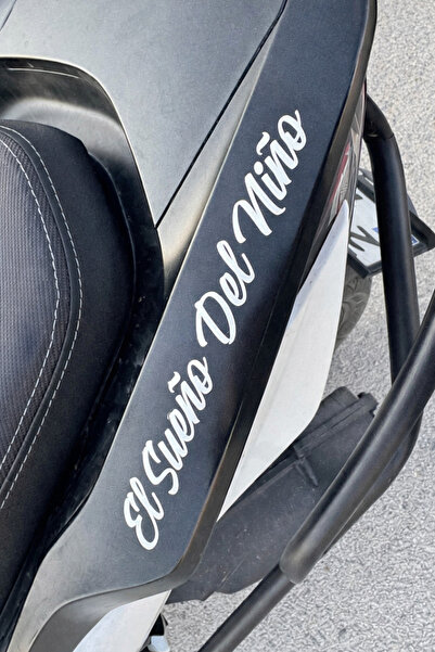 İŞCAN MOTOR El Sueno Del Nino Beyaz Sticker 20cm 2 ADET Motor-Kask-Araba İçin