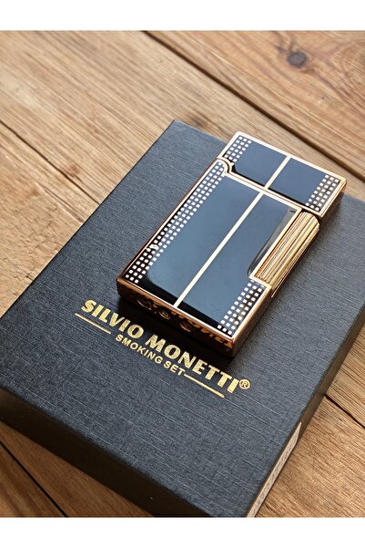 Silvio Monetti Sivio Monetti Klasik Damla Alev Metal Çakmak İnce tasarım kola...