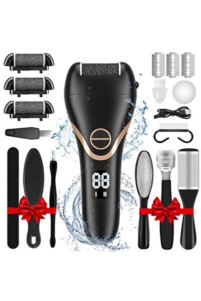 ewenta Ewenta® SILKFEET Electric File, Soles/Heels, 1200mAh, USB, IPX7, 3 Rol...