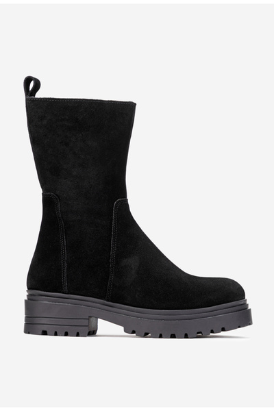 Dasha Women's high black boots made of Leather