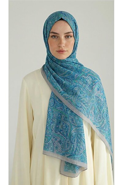 Karaca Eşarp Silk Koton Cotton Shawl Ethnic Pattern