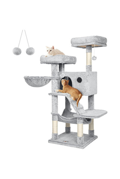 feandrea Suport pentru pisici din PAL, cu sisal, 135 cm, gri