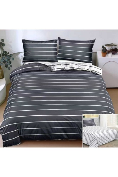 OEM Bed linen, 2 persons, satin cotton, 4 pieces, with print, LSN4094