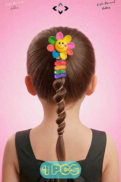 LİGROUND 1 ADET Kız Çocuk Makaron Toka Spiral Saç Tokası Figürlü Desenli Sevi...