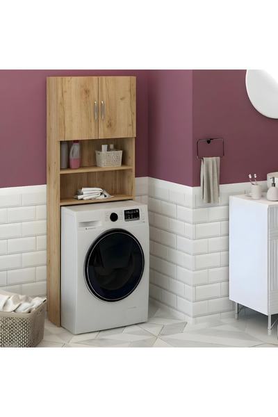 Ysf Ravoni Home Premium MDF Çamaşır Makinesi Üstü Düzenleyici - 180 cm Banyo ...