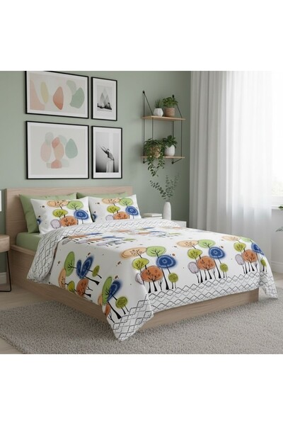 Pucioasa Σεντόνια διπλού κρεβατιού, δέντρα σε στυλ Elvo