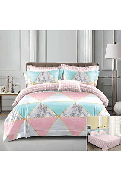 OEM Bed linen, 2 people, satin cotton, 4 pieces, with print, LSN4618