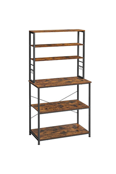 OEM Kitchen shelf with space for microwave, 6 shelves, steel, industrial, 40x...