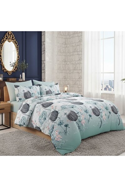 Pucioasa Lenjerie de pat dublu, Elvo Abstract Flowers