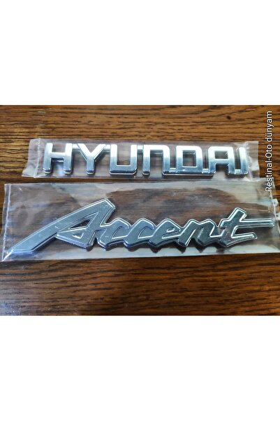 restinal Hyundai Accent Admira Bagaj Yazısı Hyundai Logo Arma Seti 3D Komple ...