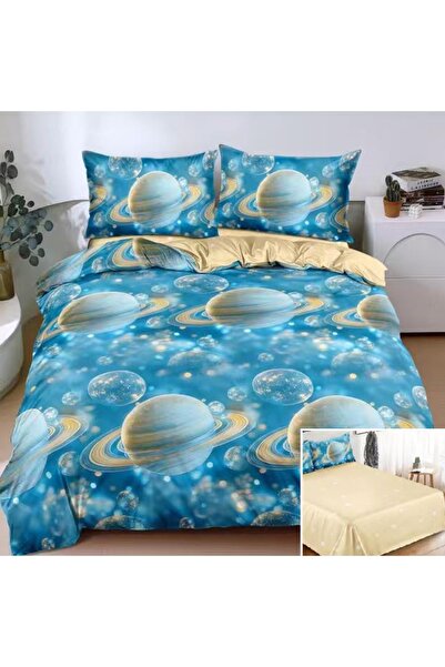 OEM Bed linen, 2 people, satin cotton, 4 pieces, with print, LSN4719