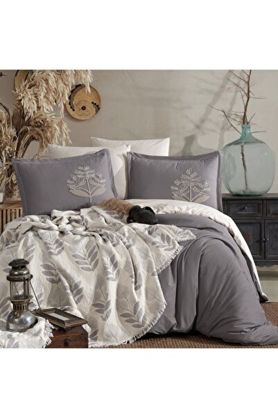 Clasy 7-piece muslin bed linen set with duvet cover, Home Loreva V4