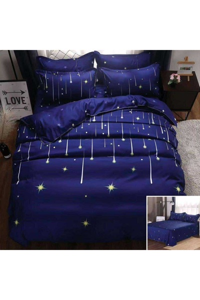 OEM Bed linen, 2 people, satin cotton, 4 pieces, with print, LSN4210