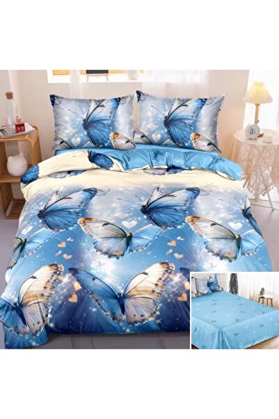 OEM Bed linen, 2 people, satin cotton, 4 pieces, with print, LSN4728