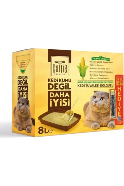 cattie Süper Topaklanan Mısır Koçanı Kedi Tuvaleti Dolgusu 8 L -TY5598407