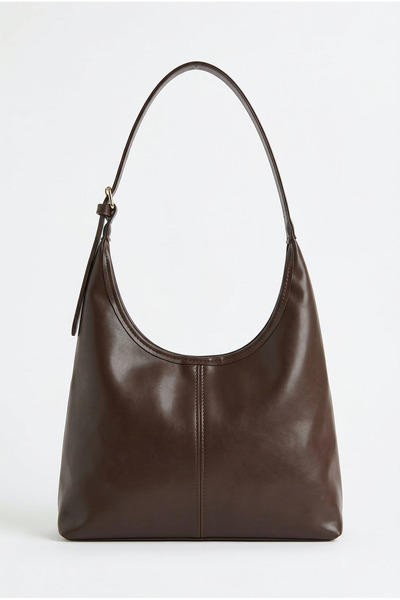 Belinabag Kadın Acı Kahve Omuz Çantası Yumuşak İç ve Dış Dokulu Tote Çanta