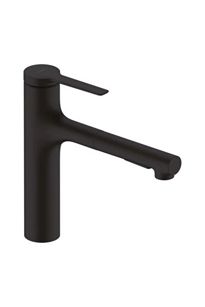 Hansgrohe Kitchen faucet with pull-out shower Zesis M33 160 matt black 2 jet ...
