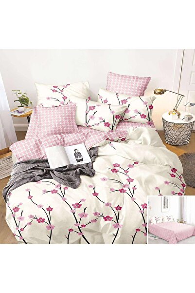 OEM Bed linen, 2 people, satin cotton, 4 pieces, with print, LSN4551