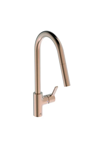 İdeal Standard Kitchen faucet with pull-out shower Gusto 235 copper Sunset Ro...